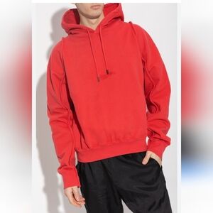 JACQUEMUS Red 'Le Sweatshirt Camargue' Hoodie size XXL BNWT with defect